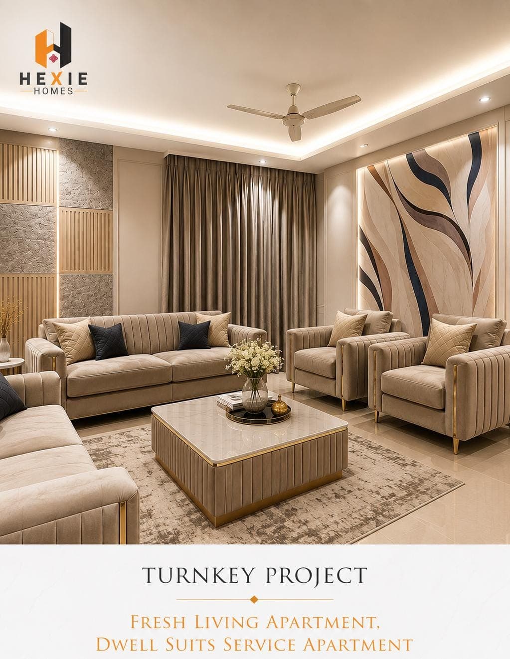 Turnkey project — Fresh Living Apartment, Dwell Suits Service Apartment, Hyderabad