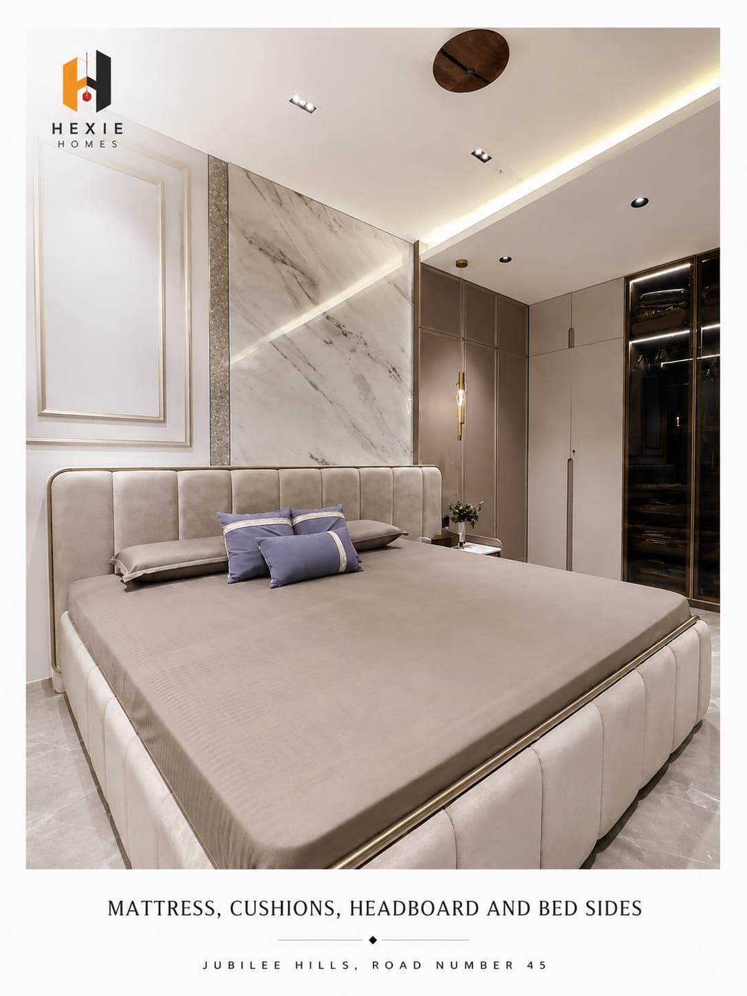 Mattress, cushions, headboard and bed sides — Jubilee Hills, Road Number 45, Hyderabad