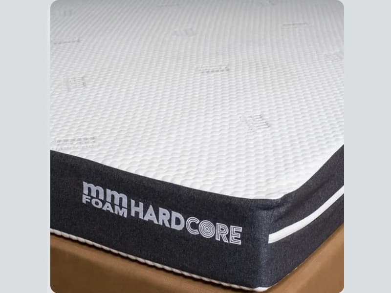 MM Foam Hardcore extra-firm natural latex mattress with a 17-year warranty